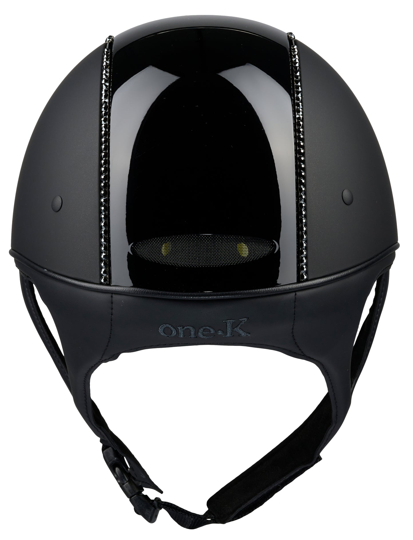 One K Mips Defender mat zwart met glossy top en swarovski lijn