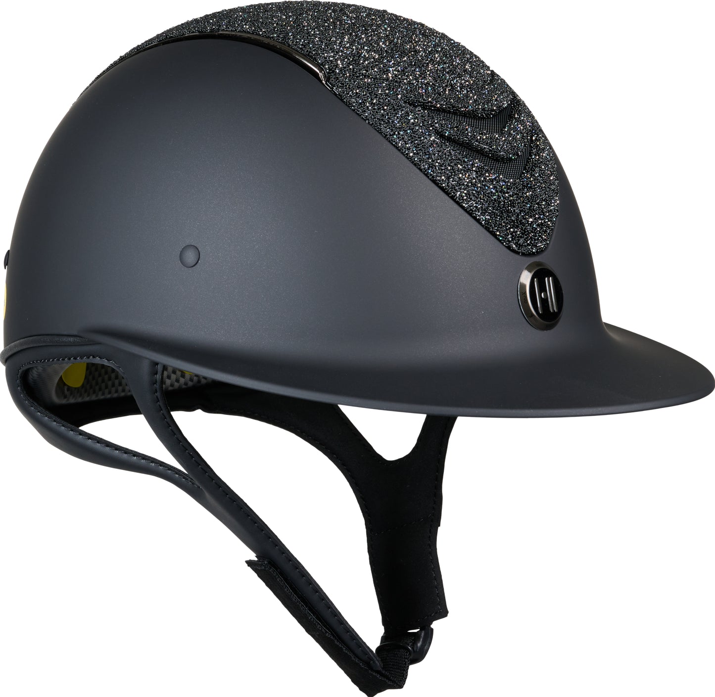 One K Mips Avancé helm mat zwart met glitter