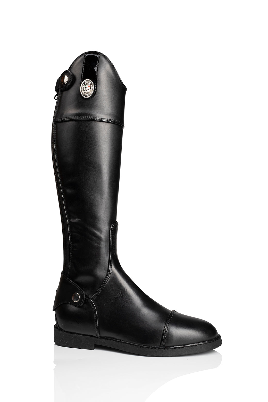 R 0531 Kinderlaarzen zonder veters met contrast details.