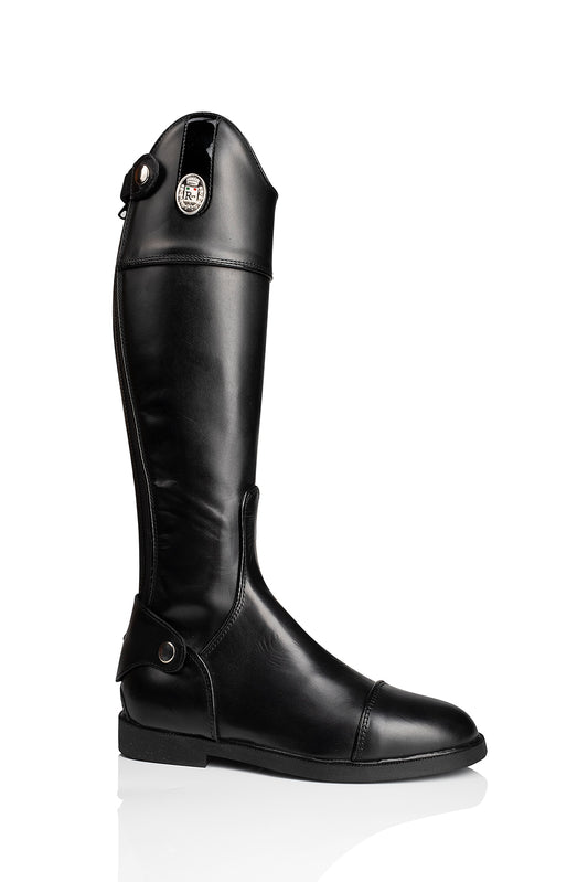 R 0531 Kinderlaarzen zonder veters met contrast details.
