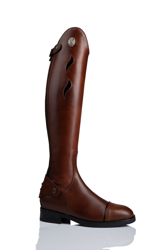 R 0551 "stylish combo aged leather" klassieke, kalfslederen laars zonder veters met prachtige details in contrast kleur