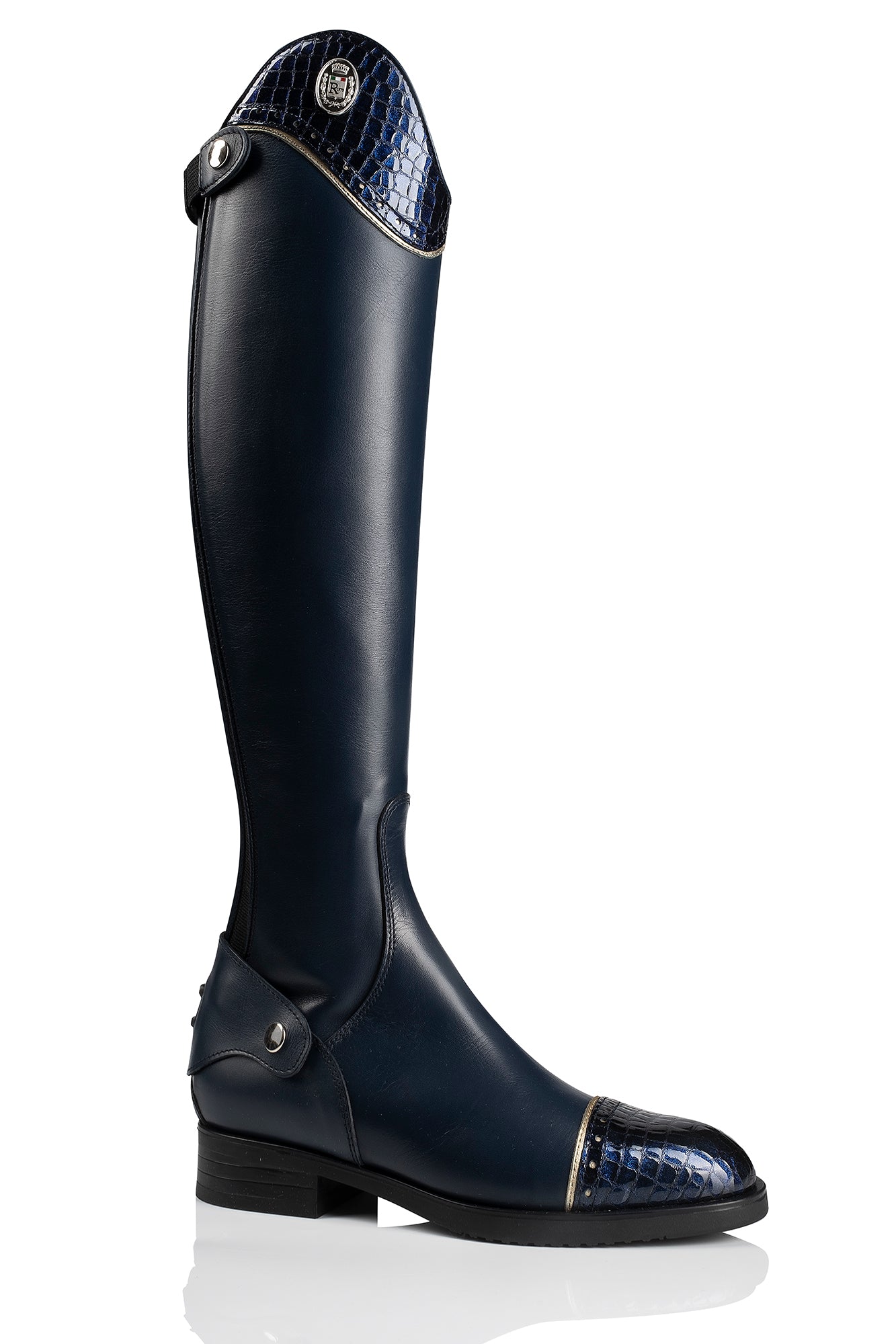 R 0559 "layers combo" klassieke, kalfslederen laars zonder veters met prachtige details aan de top en tip.