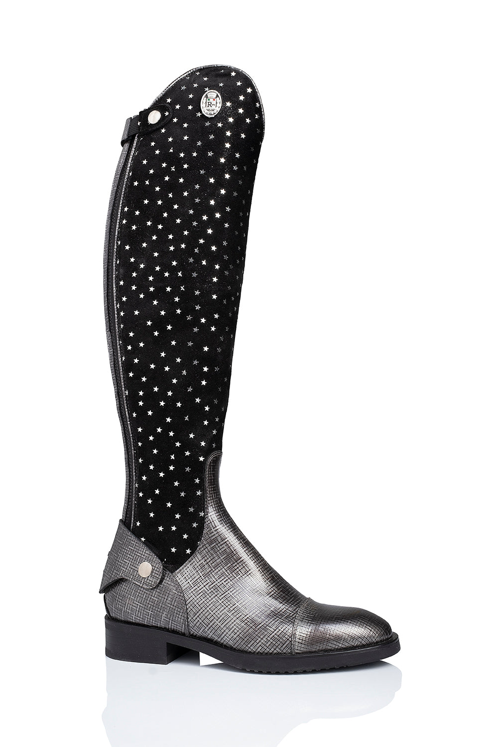 R 0570 "basic dressage" klassieke, kalfslederen laars zonder veters verkrijgbaar in verschillende patronen