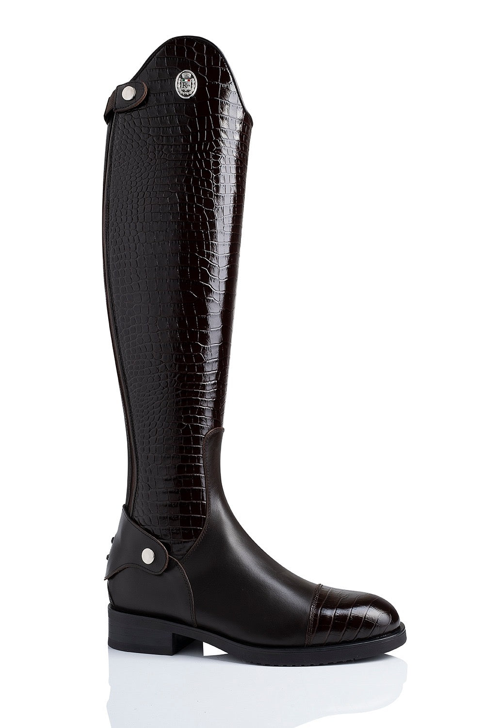 R 0570 "basic dressage" klassieke, kalfslederen laars zonder veters verkrijgbaar in verschillende patronen