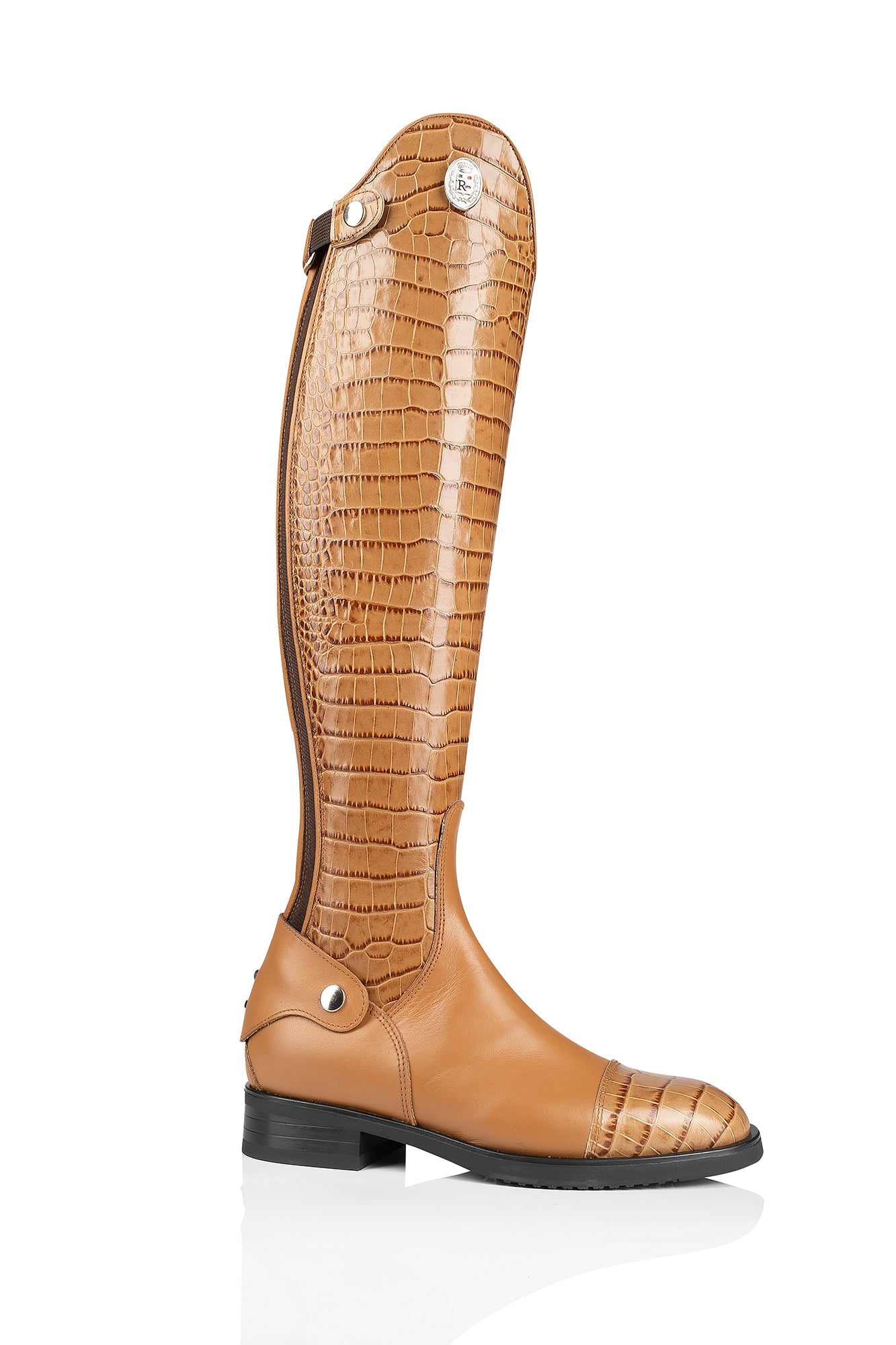 R 0570 "basic dressage" klassieke, kalfslederen laars zonder veters verkrijgbaar in verschillende patronen