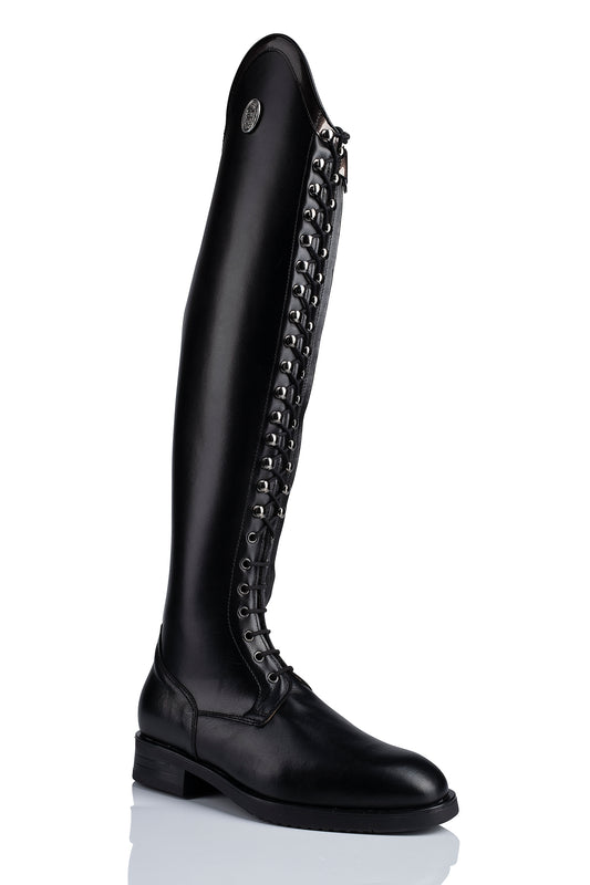 R 1310 "stylisch dressage" klassieke, kalfslederen laars met veters tot aan de top.