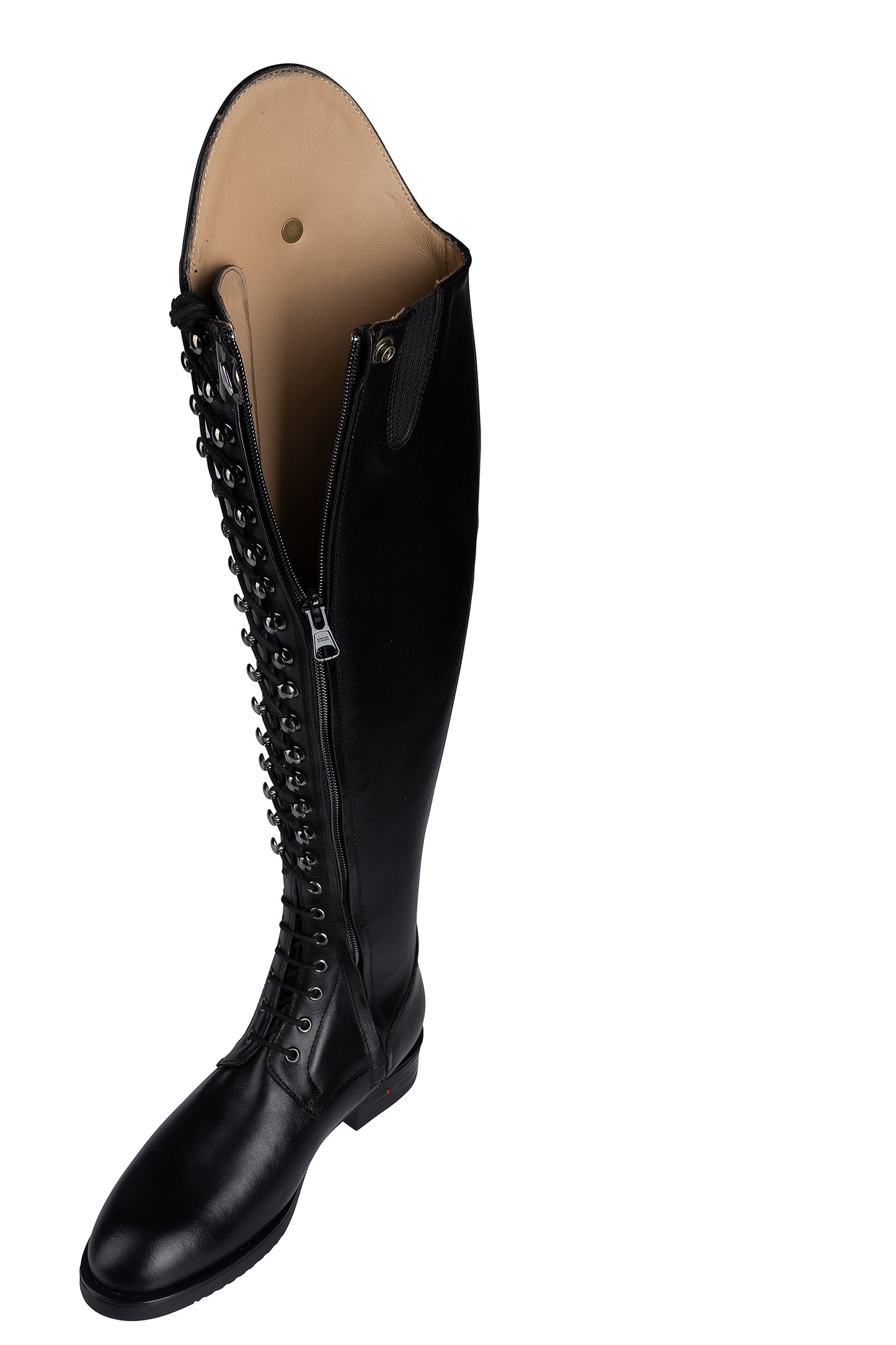R 1310 "stylisch dressage" klassieke, kalfslederen laars met veters tot aan de top.