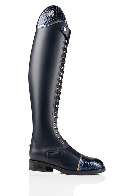 R 1358 "stylisch dressage" klassieke, kalfslederen laars met veters en prachtige details.