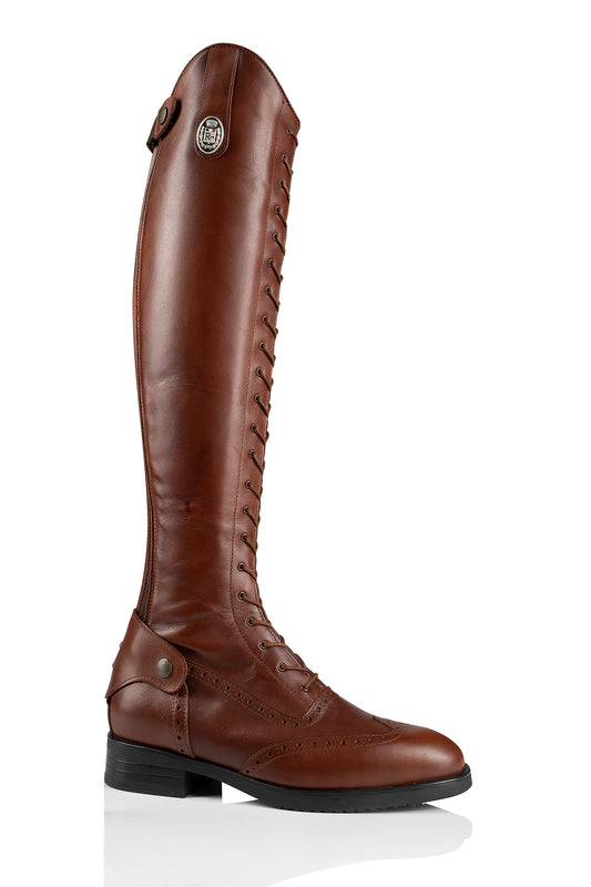 R 3002 "brogue combo" aged leather klassieke, kalfslederen laars met veters