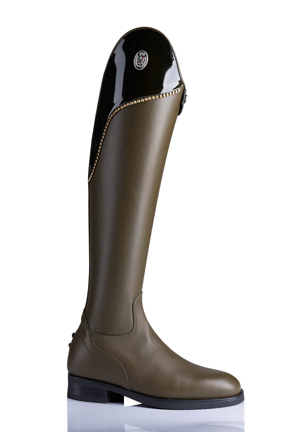 R 1751 "stylisch dressage" klassieke, kalfslederen laars zonder veters met prachtige details.