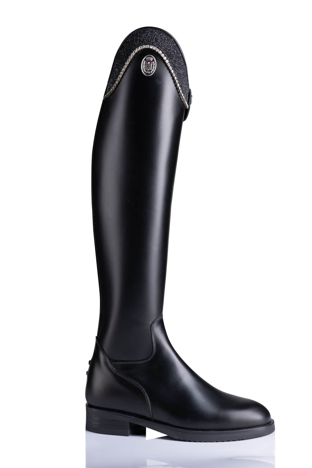 R 1751 "stylisch dressage" klassieke, kalfslederen laars zonder veters met prachtige details.