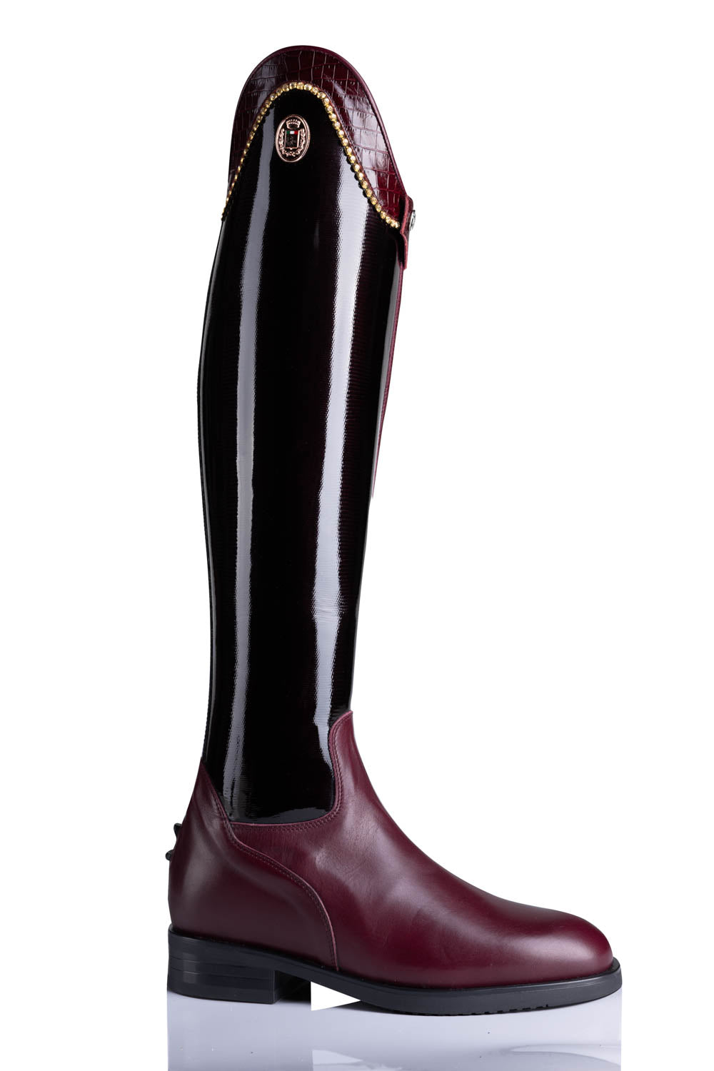 R 1751 "stylisch dressage" klassieke, kalfslederen laars zonder veters met prachtige details.