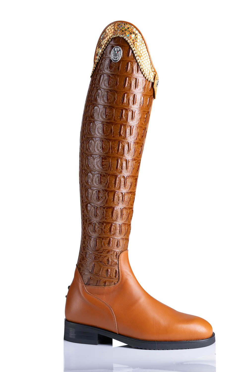 R 1751 "stylisch dressage" klassieke, kalfslederen laars zonder veters met prachtige details.