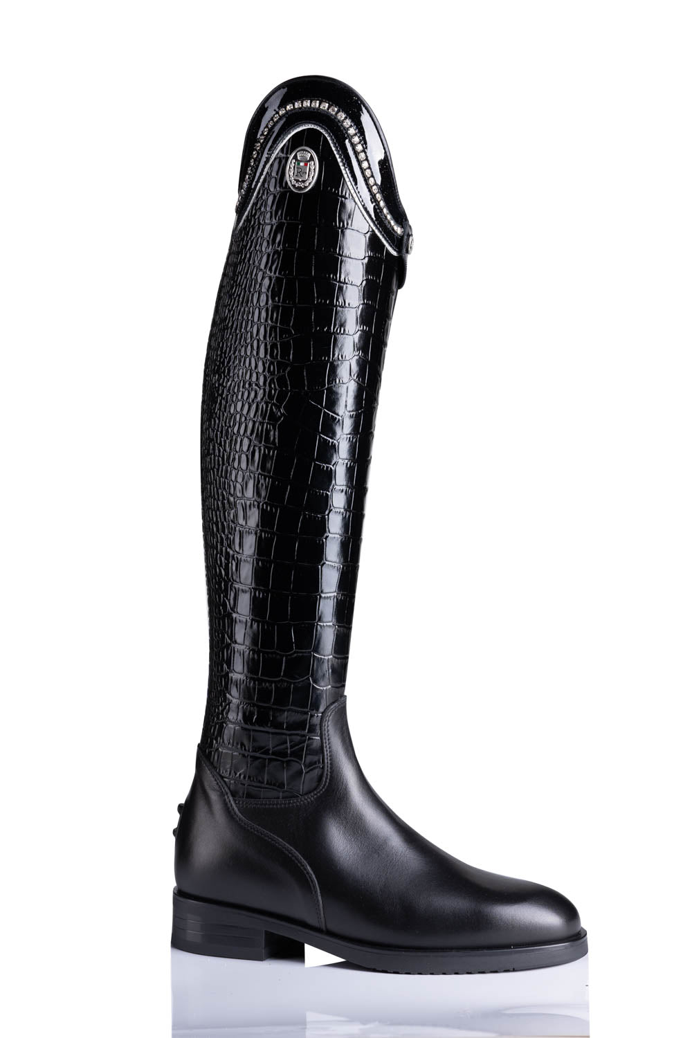 R 1751 "stylisch dressage" klassieke, kalfslederen laars zonder veters met prachtige details.