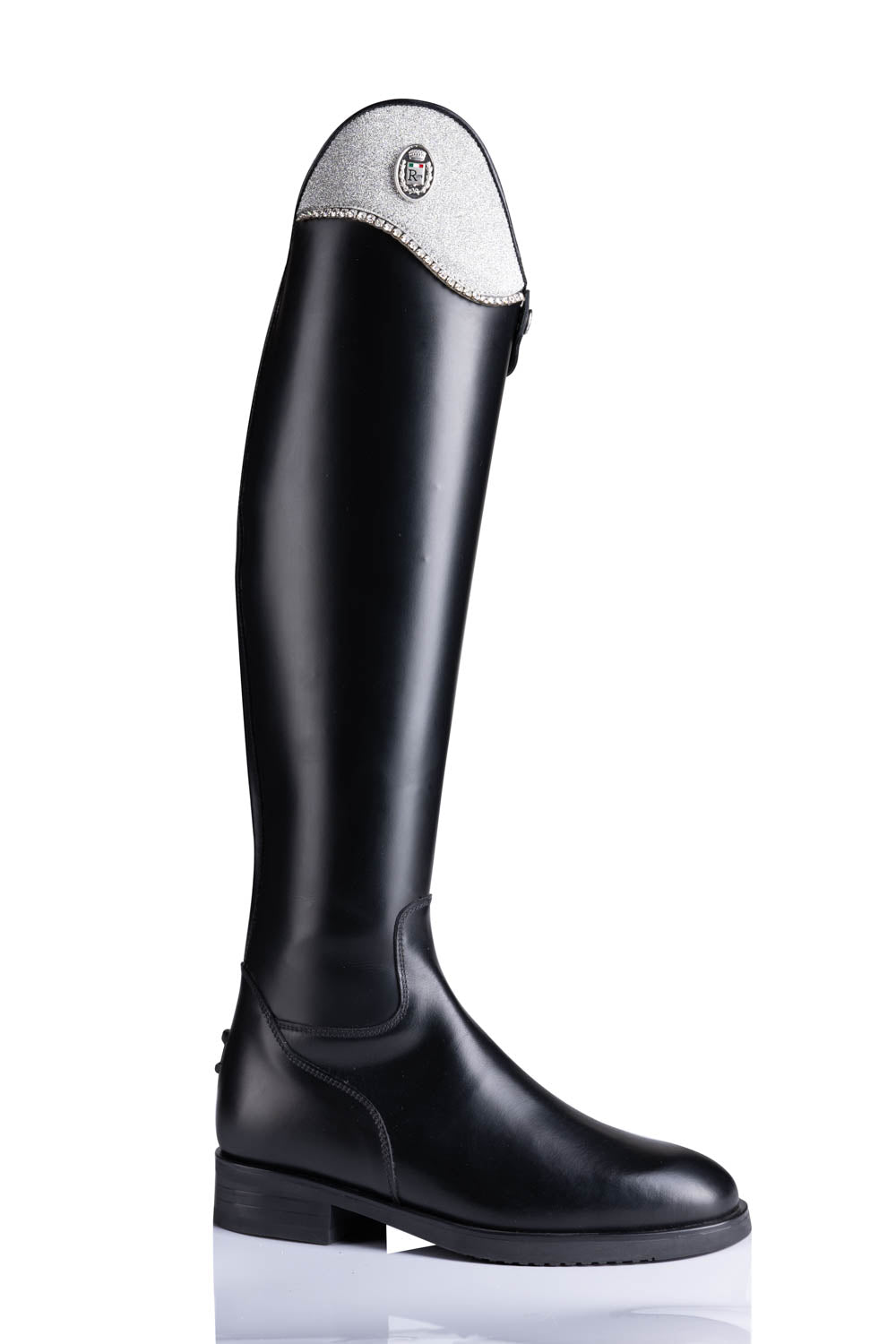 R 1751 "stylisch dressage" klassieke, kalfslederen laars zonder veters met prachtige details.